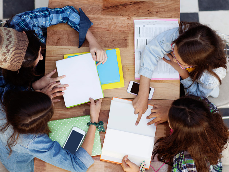 Graduates discussing
